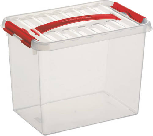 Sunware Q-line Opbergbox 9l Transparant Rood