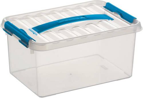 Sunware Q-line Opbergbox 6l Transparant Blauw