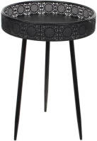 Mica Decorations - Tafel Rond Zwart - H58xd40cm