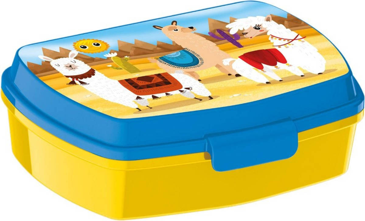 Tom Lunchbox Lama 15 X 10 X 6 Cm Geel