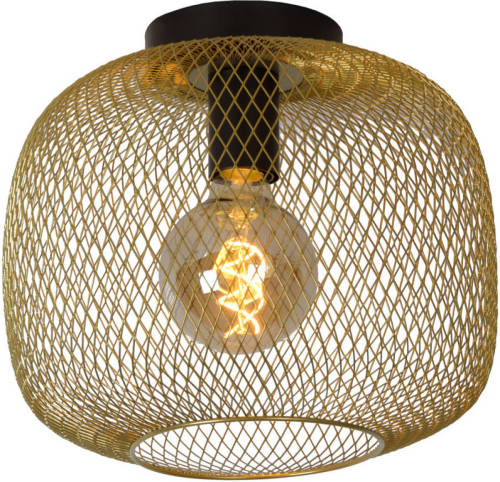 Lucide Mesh Plafonnière-mat Go.-ø30-1xe27-40w-staal