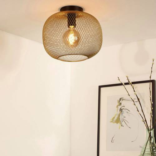 Lucide Mesh Plafonnière-mat Go.-ø30-1xe27-40w-staal