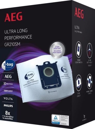 AEG Stofzuigerzakken S-bag Ultra Long Performance 8 Stuks Gr210sm