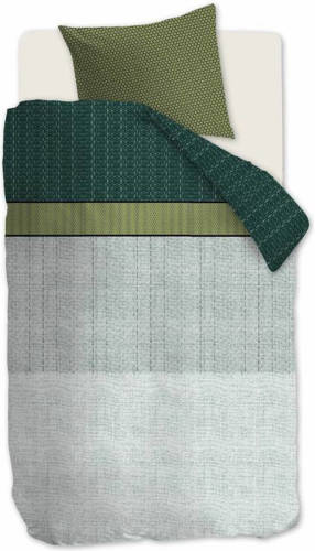 Beddinghouse Camaro Dekbedovertrek - 1-persoons (140x200/220 Cm + 1 Sloop) - Katoen Satijn - Groen