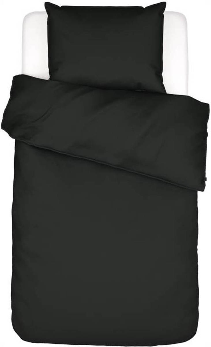 Essenza Minte Dekbedovertrek - 1-persoons (140x200/220 Cm + 1 Sloop) - Katoen Satijn - Anthracite