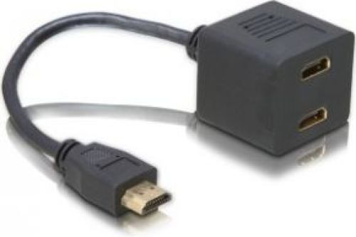 Delock Adapter HDMI male to 2x HDMI female