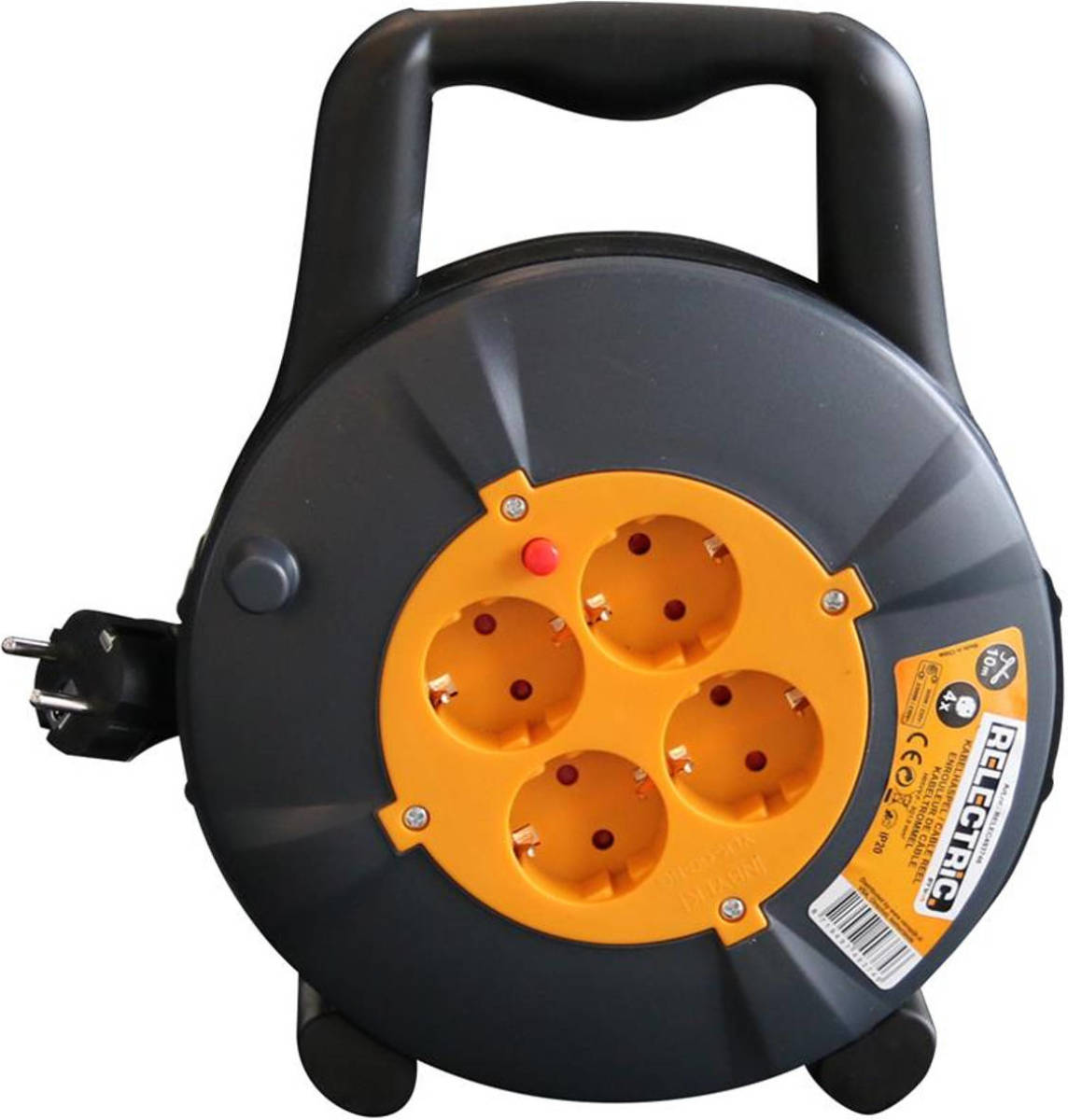 RELECTRIC Kabelhaspel - 10m - 4 Stopcontacten