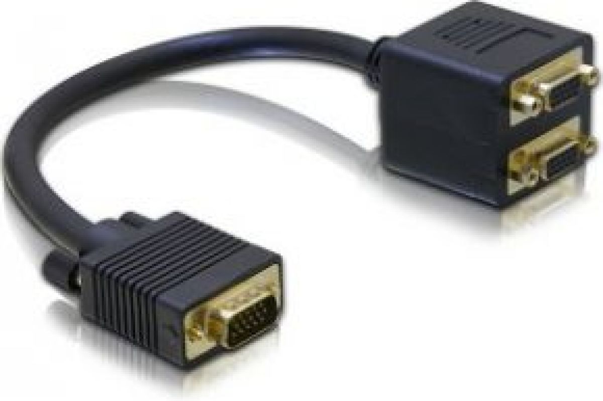 Delock Adapter VGA male to 2x VGA female