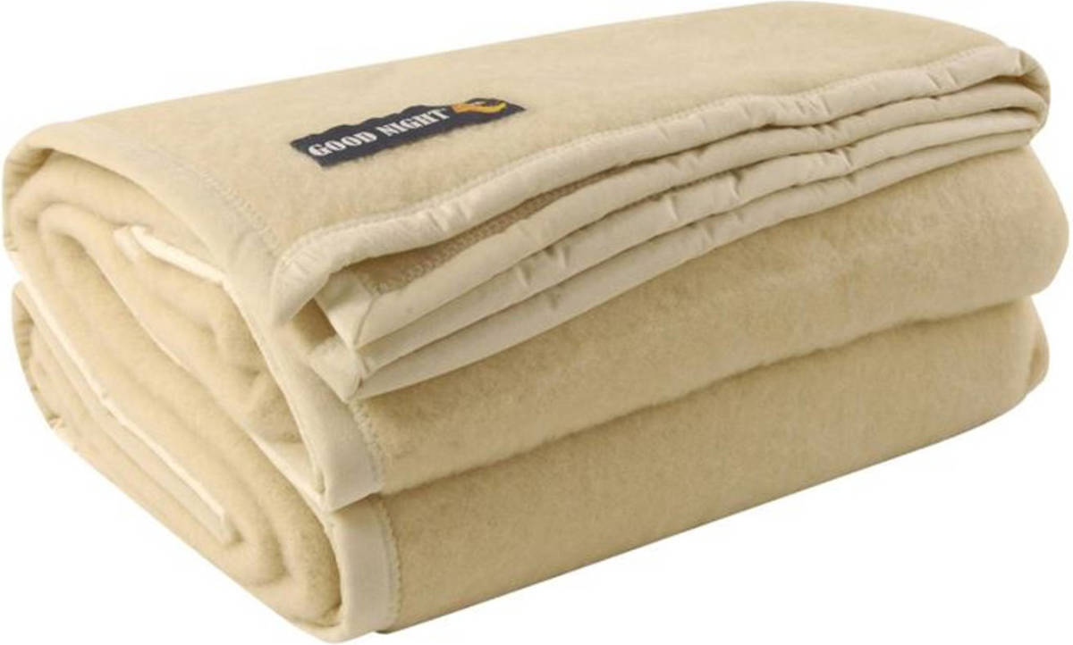 Good Night Gold Deken - 100% Wol - 180x240 Cm - Ivoor