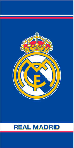 Real Madrid Strandlaken Logo - 75 X 150 Cm - Blauw