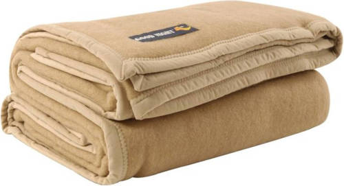 Good Night Diamond Deken - 100% Wol - 220x240 Cm - Camel