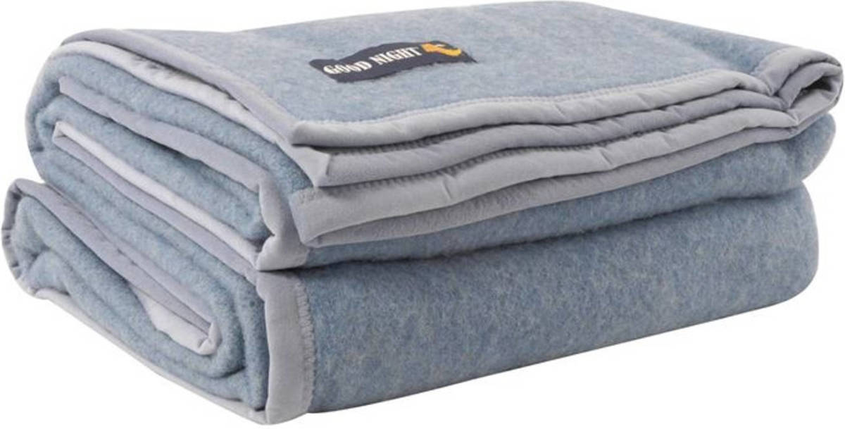 Good Night Diamond Deken - 100% Wol - 180x240 Cm - Bleu
