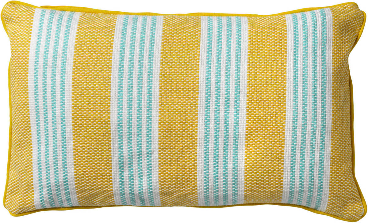 Dutch Decor Stripes - Sierkussen Van Katoen Lemon 30x50 Cm