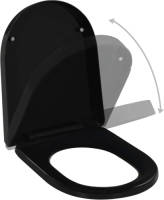 VidaXL Toiletbril Soft-close Met Quick-release Ontwerp Zwart