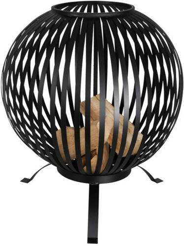 Esschert Design Esschert - Vuurbal Strepen Laser Cut Zwart