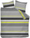 Snoozing Basha flanel dekbedovertrek - Lits-jumeaux (270x200/220 cm + 2 slopen) - Flanel - Lime