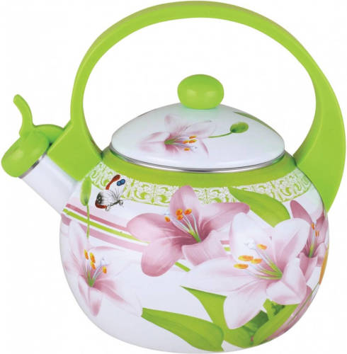 KINGHOFF 3700 Fluitketel - 2l - Emaille Groen- Alle Warmtebronnen
