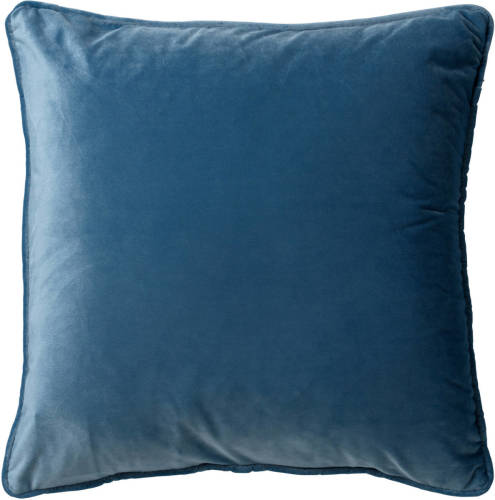 Dutch Decor Finn - Sierkussen Velvet Provincial Blue 45x45 Cm