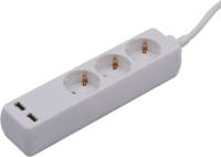 V-tac Vt-1124-2 Stekkerdoos Met 2x Usb - 1,5 Meter - Wit