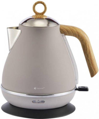 Kassel - Retro Waterkoker - 1,7l - Rvs - Grijs/beige