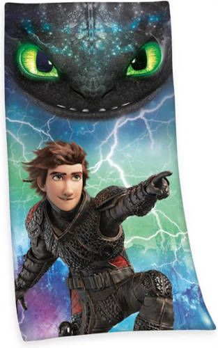 Dreamworks Dragons: Riders Of Berk Strandlaken - 100% Katoen - 75x150 Cm - Multi