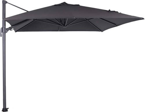 Garden Impressions Hawaii Zweefparasol S 250x250 - Donker Grijs - Zwart