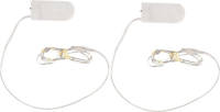 Bellatio Decorations 2x Mini Micro 10 Lamp Led Verlichting Op Batterijen - Lichtsnoeren