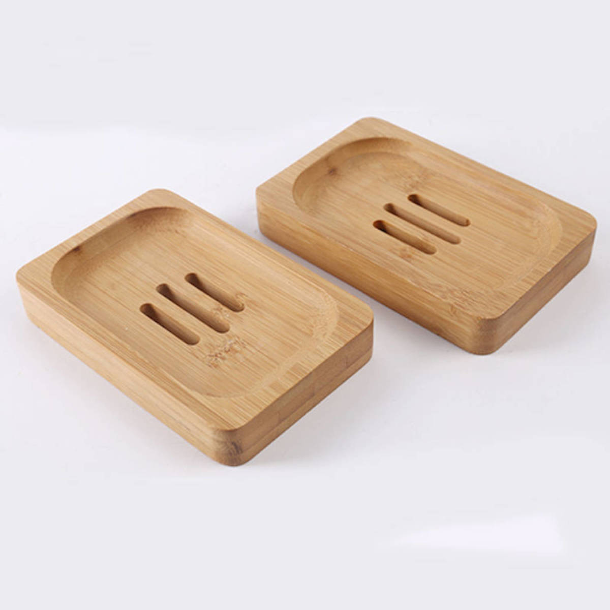 Decopatent Bamboe Zeepbakje - Houten Zeephouder Voor In De Douche, Badkamer Of