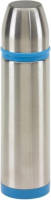 Bellatio Design Rvs Thermosfles/isoleerfles 500 Ml Zilver/blauw - Thermosflessen