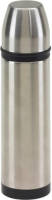 Bellatio Design Rvs Thermosfles/isoleerfles 500 Ml Zilver/zwart - Thermosflessen