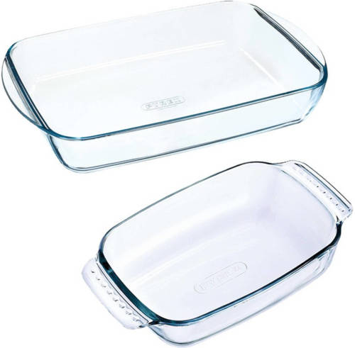 Pyrex 2x Glazen Ovenschalen 1,2 En 2,6 Liter - Ovenschalen