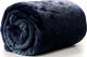 Unique Living Enzo Fleece Plaid - Fleece Polyester - 130x180 Cm - Dark Blue