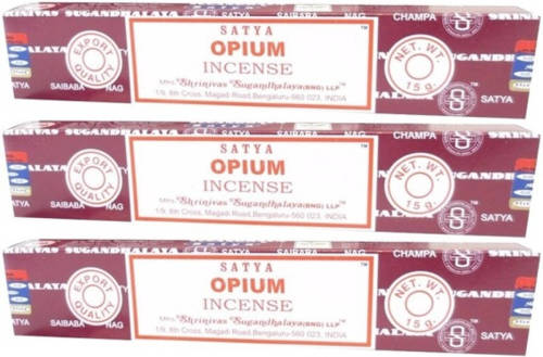 Hem 3x Nag Champa Wierook Opium 15 Gram - Wierookstokjes