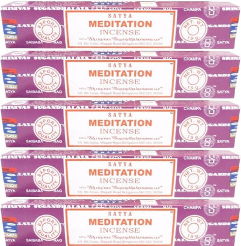 Hem 5x Nag Champa Wierook Meditation 15 Gram - Wierookstokjes