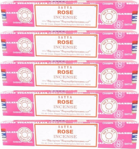 Hem 5x Nag Champa Wierook Rose 15 Gram - Wierookstokjes