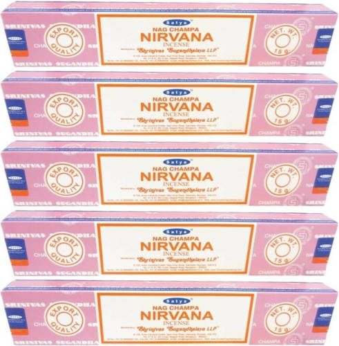 Hem 5x Nag Champa Wierook Nirvana 15 Gram - Wierookstokjes