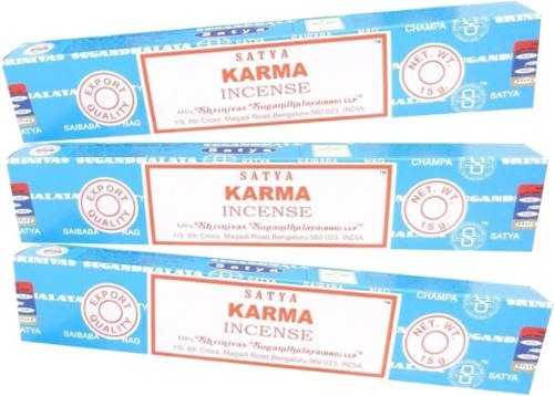 Hem 3x Nag Champa Wierook Karma 15 Gram - Wierookstokjes