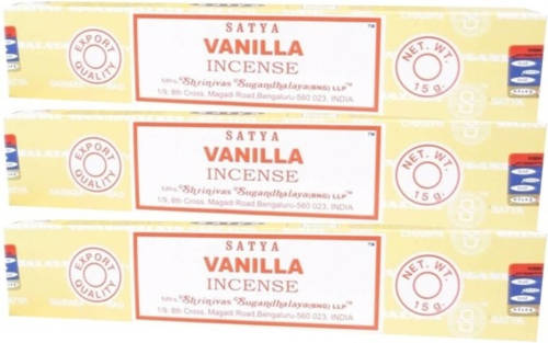 Hem 3x Nag Champa Wierook Vanilla 15 Gram - Wierookstokjes