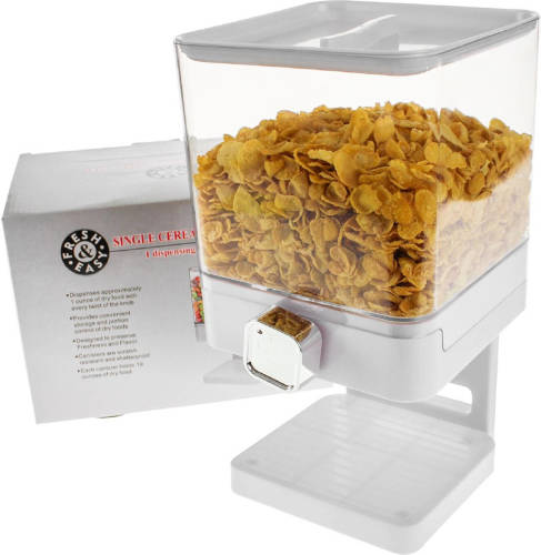 United Entertainment Luxe Enkelvoudige Cornflakes Dispenser - Wit