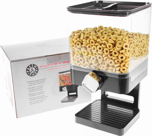 United Entertainment Luxe Enkelvoudige Cornflakes Dispenser - Zwart