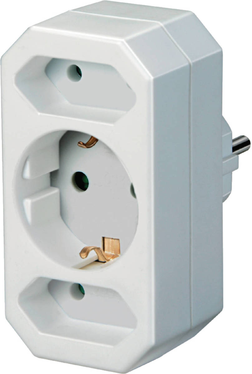 Brennenstuhl Stopcontact Splitter 230v 1 X Schuko / 2 X Euro Wit