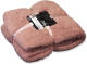 Unique Living Pluche Plaid/deken Teddy Oud Roze 150 X 200 Cm