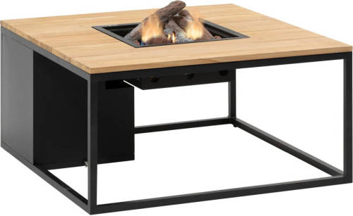 Cosi Fires Cosiloft 100 Black/teak Vierkant