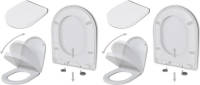 VidaXL Toiletbrillen Met Soft-close Deksels 2 St Kunststof Wit