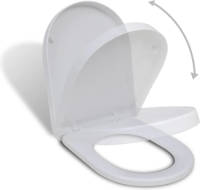 VidaXL Toiletbril Soft-close Vierkant Wit