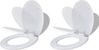 VidaXL Toiletbril Met Soft-closedeksel 2 St Mdf Wit