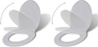 VidaXL Toiletbril Met Soft-closedeksel 2 St Kunststof Wit