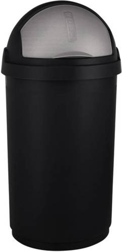 Curver - Roll Bullet Bin 50l Zwart/zilver