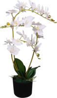 VidaXL Kunst Orchidee Plant Met Pot 65 Cm Wit