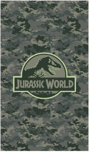 Jurassic World Logo - Strandlaken - 70 X 120 Cm - Groen